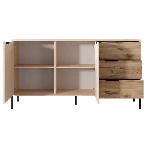 Wnętrze komody dąb viking beż Odine 4X