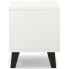 Biała szafka nocna na czarnych nóżkach Nomari 3X