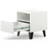 Biały skandynawski stolik nocny na nóżkach z szufladą Nomari 3X