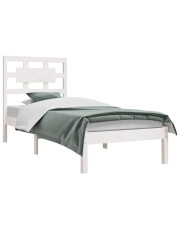 Białe jednoosobowe łóżko sosnowe 90x200 - Satori 3X w sklepie Edinos.pl