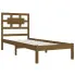 Brązowe drewniane łóżko 90x200 Satori 3X