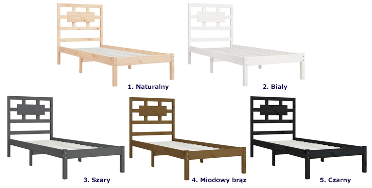 Kolory łóżka Wexa 3X