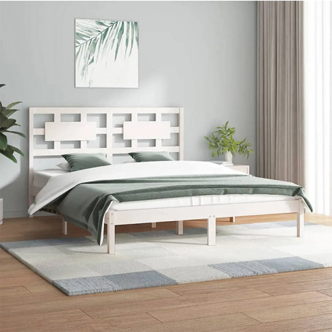 Aranżacja z białym sosnowym łóżkiem 120x200 Satori 4X
