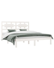 Białe łóżko z drewna sosny 120x200 - Satori 4X w sklepie Edinos.pl