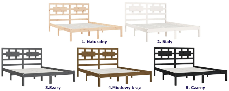 kolory łóżka 120x200 Wexa 4X
