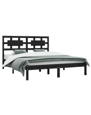 Czarne łóżko z drewna sosny 120x200 - Satori 4X w sklepie Edinos.pl