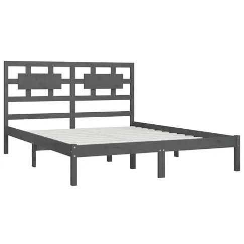Szare drewniane łóżko 140x200 Satori 5X