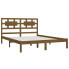 Brązowe drewniane łóżko 140x200 Satori 5X