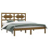 Drewniane podwójne łóżko miodowy brąz 140x200 - Satori 5X