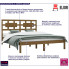 Drewniane łóżko w kolorze miodowy brąz 160x200 Satori 6X