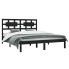 Czarne dwuosobowe łóżko drewniane 160x200 - Satori 6X