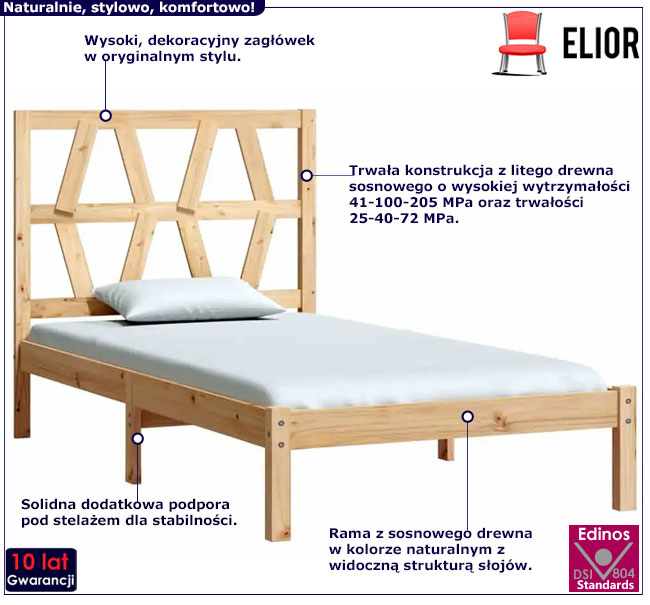 Sosnowe łóżko Dotto 3Xx