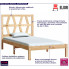 Drewniane łóżko w kolorze naturalnym 90x200 Yoko 3X