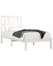 Białe jednoosobowe łóżko drewniane 90x200 - Yoko 3X w sklepie Edinos.pl
