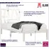 Drewniane łóżko w kolorze białym 90x200 Yoko 3X