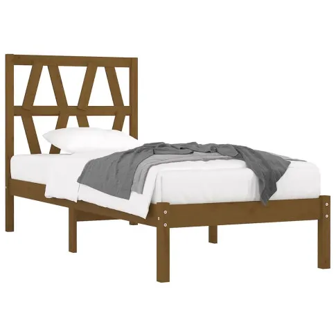 Brązowe sosnowe łóżko 90x200 Yoko 3X