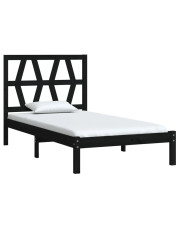 Czarne sosnowe łóżko jednoosobowe 90x200 - Yoko 3X w sklepie Edinos.pl