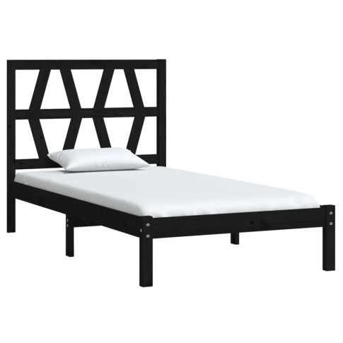 Czarne sosnowe łóżko 90x200 Yoko 3X