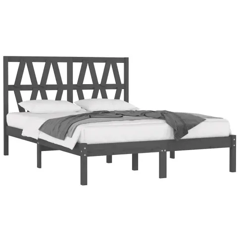 Szare sosnowe łóżko 120x200 Yoko 4X