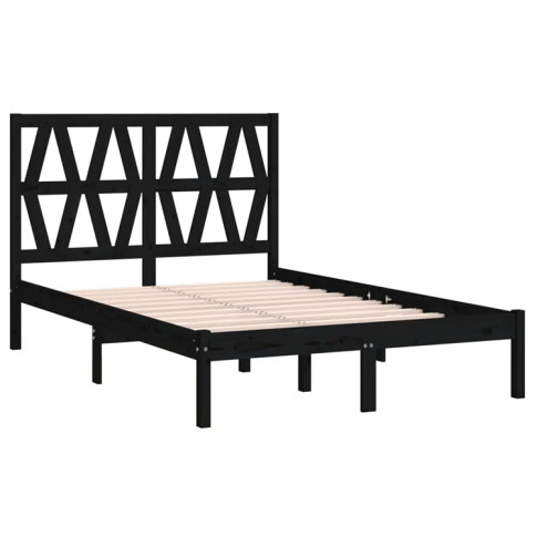 Czarne drewniane łóżko 120x200 Yoko 4X