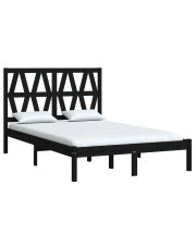 Drewniane łóżko w kolorze czarnym 120x200 - Yoko 4X w sklepie Edinos.pl