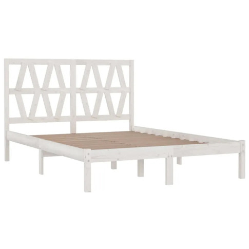 Białe drewniane łóżko 160x200 Yoko 6X