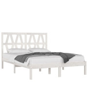 Białe małżeńskie łóżko drewniane 160x200 - Yoko 6X w sklepie Edinos.pl
