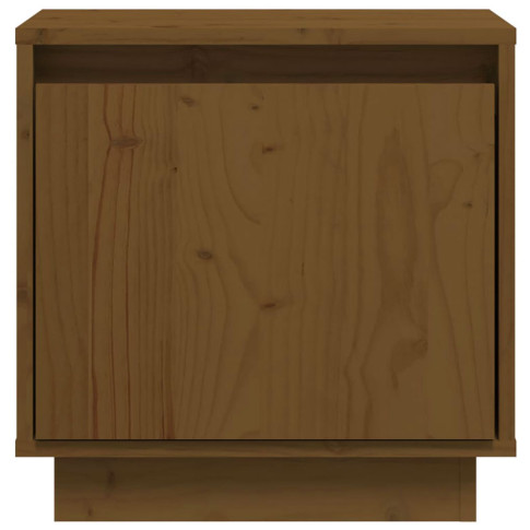 Drewniana zamykana szafka do sypialni Vefo miodowy brąz