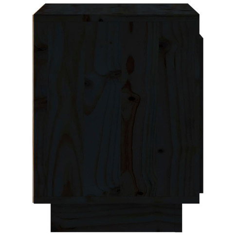 Czarna drewniana szafka nocna zamykana Vefo
