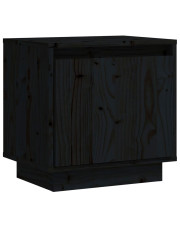Czarna drewniana szafka nocna w stylu skandynawskim - Vefo w sklepie Edinos.pl
