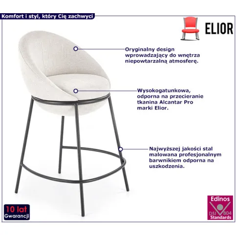 Beżowy nowoczesny hoker Merlox