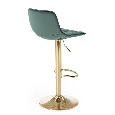 Zielony tapicerowany welurem hoker Zubi