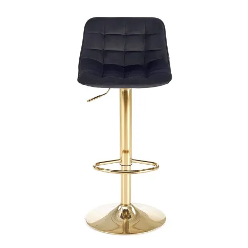 Czrany tapicerowany welurem hoker Zubi