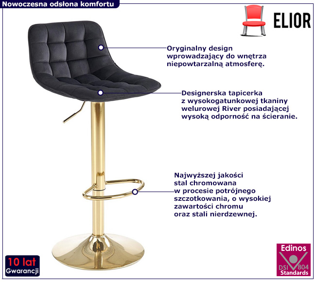 Szary tapicerowany hoker Limi