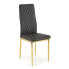Czarne pikowane krzesło z ekoskóry - Emro