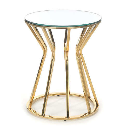 Okrągły stolik w stylu glamour Elea