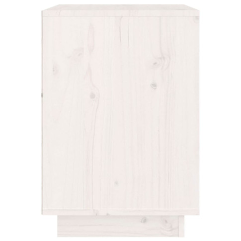 Biała drewniana szafka z 2 szufladami Vobi