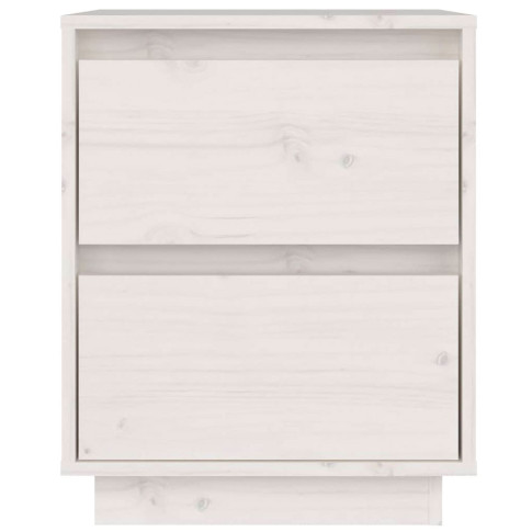 Biała szafka drewniana 2 szuflady Vobi