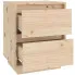 Naturalna szafka nocna z drewna 2 szuflady Vobi