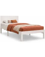 Białe pojedyncze łóżko drewniane 90x200 - Xena 3X w sklepie Edinos.pl