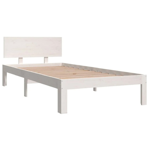 Drewniane białe łóżko 90x200 Iringa 3X