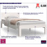 Drewniane łóżko w kolorze białym 90x200 Iringa 3X
