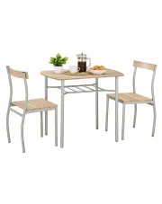 Stół z krzesłami dąb sonoma - Evosa w sklepie Edinos.pl