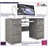 Fotografia Industrialne biurko Liner 2X - beton z kategorii Biurka długie