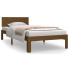Brązowe drewniane łóżko 90x200 Iringa 3X