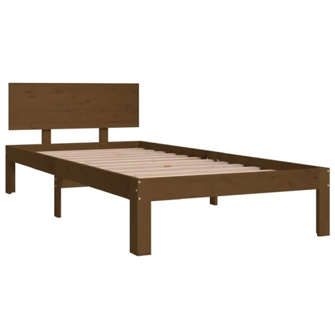 Drewniane brązowe łóżko 90x200 Iringa 3X