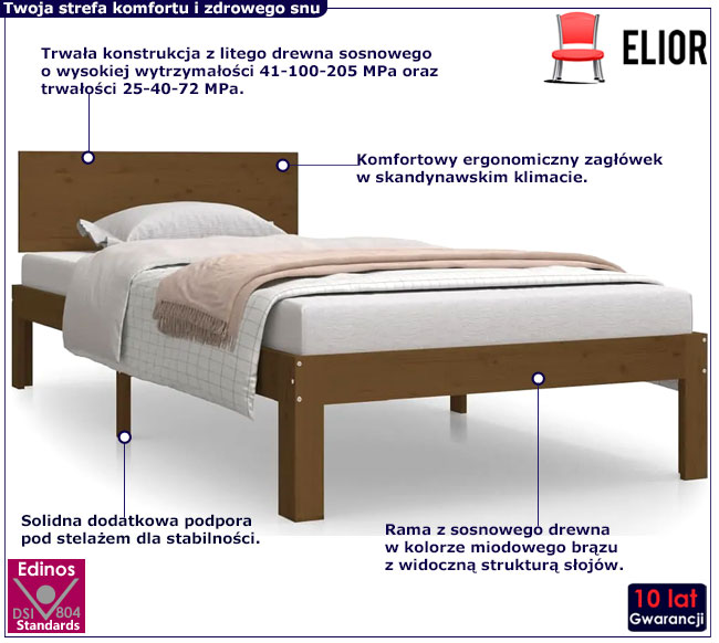 Brązowe łóżko Xena 3X
