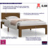 Drewniane łóżko w kolorze miodowy brąz 90x200 Iringa 3X