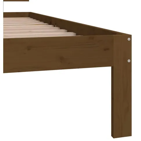 rama i stelaż brązowego łóżka Iringa