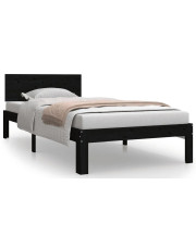 Czarne sosnowe łóżko jednoosobowe 90x200 - Iringa 3X w sklepie Edinos.pl